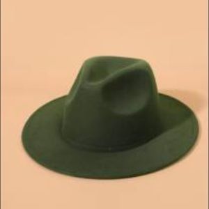 Olive Green Fedora Hat